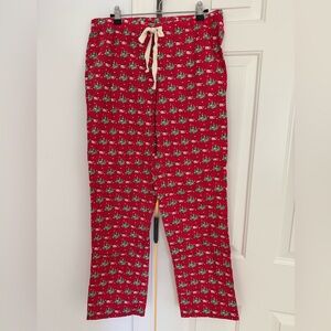 Vineyard Vines Red Holiday Christmas whale Santa Pajama Pants S Holiday PJ